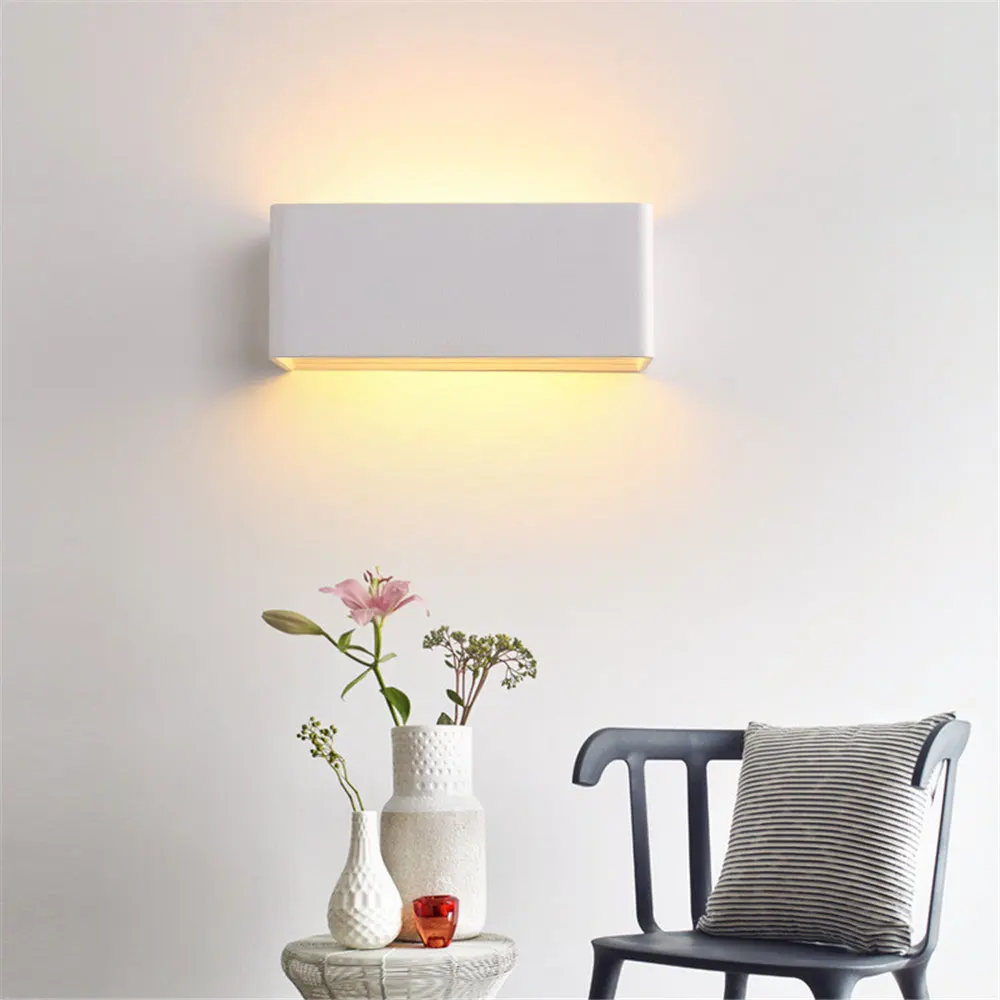 LED Wall Lamp Corridor Hotel Bedroom Living Room Bedside Wall Lamp Modern Simple Mirror Headlamp Long AC90v-260v