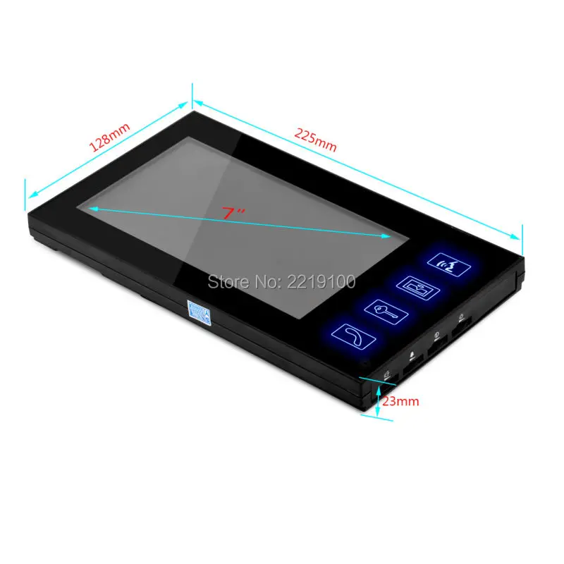 Touch Button Display Screen Video Door Phone 6-core Wired Monitor 7'' TFT LCD screen