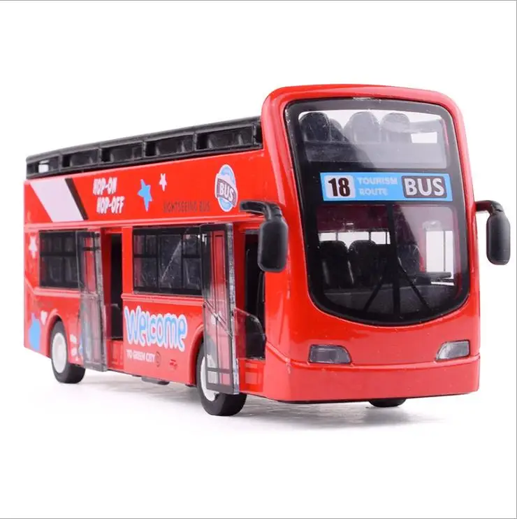 

High simulation model bus,1:50 Alloy pull back cars,deicast metal model bus,musical&flashing,2 open doors free shipping