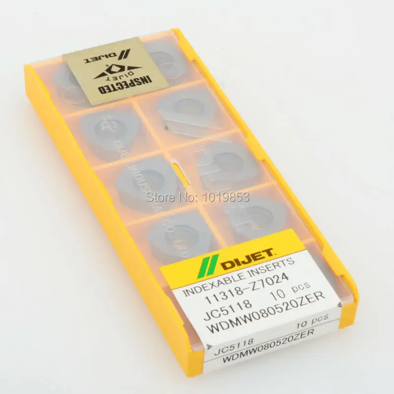 

WDMW080520ZER JC5118 carbide inserts for Indexable milling cutter