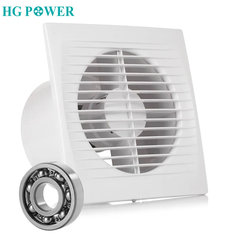 6'' Silent Wall Ceiling Exhaust Fan 220V Grille Air Vent Extractor Bathroom Kitchen Toilet Ventilation Outlet Blower Ventilator