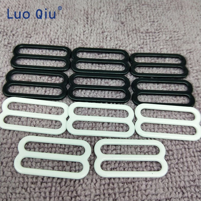 

Metal&plastic buckle Brassiere clasp nylon coated metal white 25mm bra adjustable buckles 8 Bra underwear 50 pcs/lot