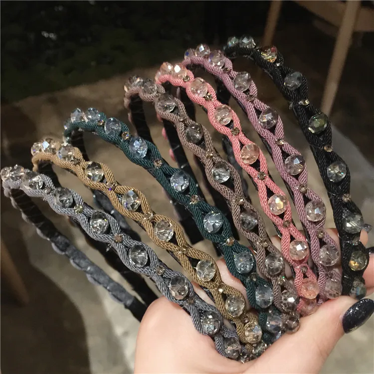 Fashion Mewah Berlian Imitasi Rambut Rontok Rambut Aksesoris Wanita Gadis Rambut Kristal Rambut Band Rambut Ekor Kuda Tali Rambut Band Hiasan Kepala