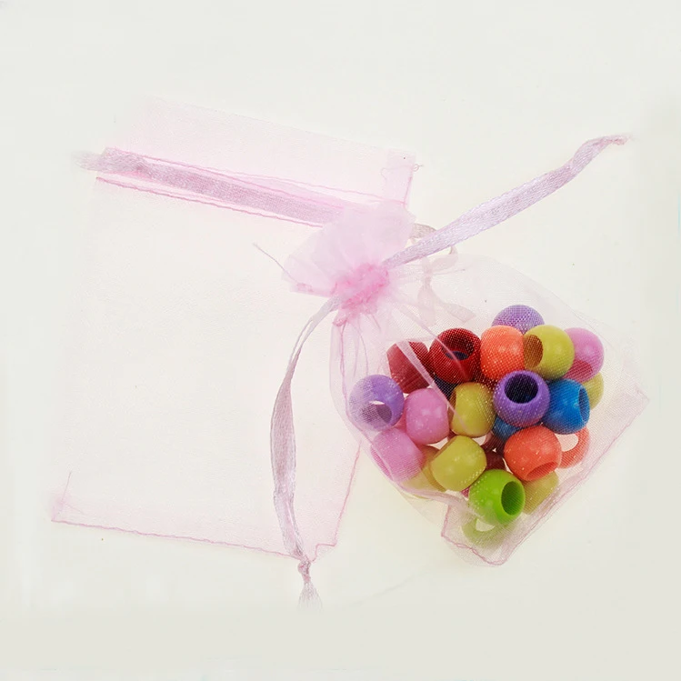 

10*15cm 100pcs Pink Gift Bags For Jewelry/wedding/christmas/birthday Yarn Bag With Handles Packaging Organza Bags