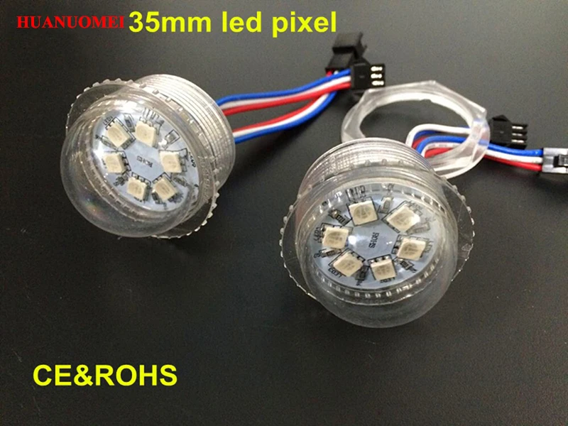 full color 35mm 6LEDs UCS1903 digital 5050 smd rgb pixel led module 12v led light, DC12V input,Waterproof IP67,Transparent cover