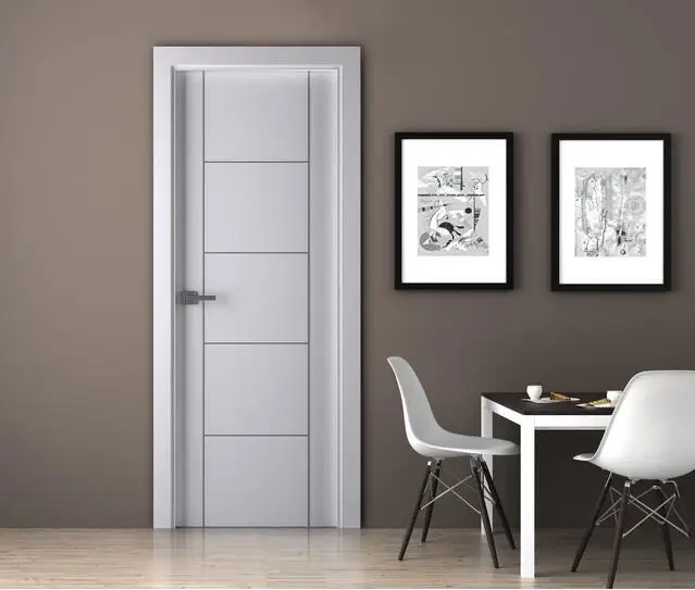 new design contemporary solid wooden door lacquered enamel modern interior door slab H1902