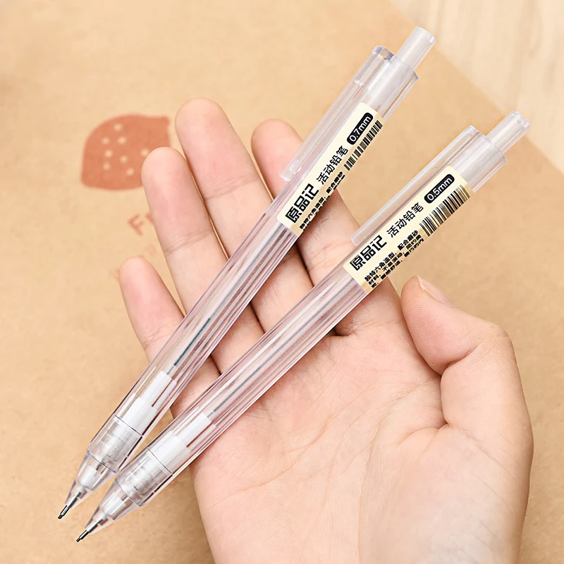 

5 pcs/lot Creative brief automatic pencil arenaceous transparent hexagonal pencil 0.5/0.7 mm student learning stationery supply