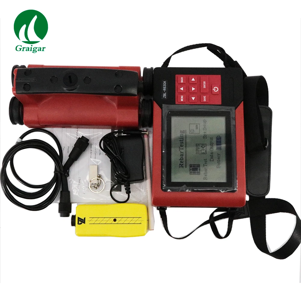 Free Shipping New ZBL-R630A Concrete Reinforcement Tester Rebar Locator Rebar Locator Finder Detector