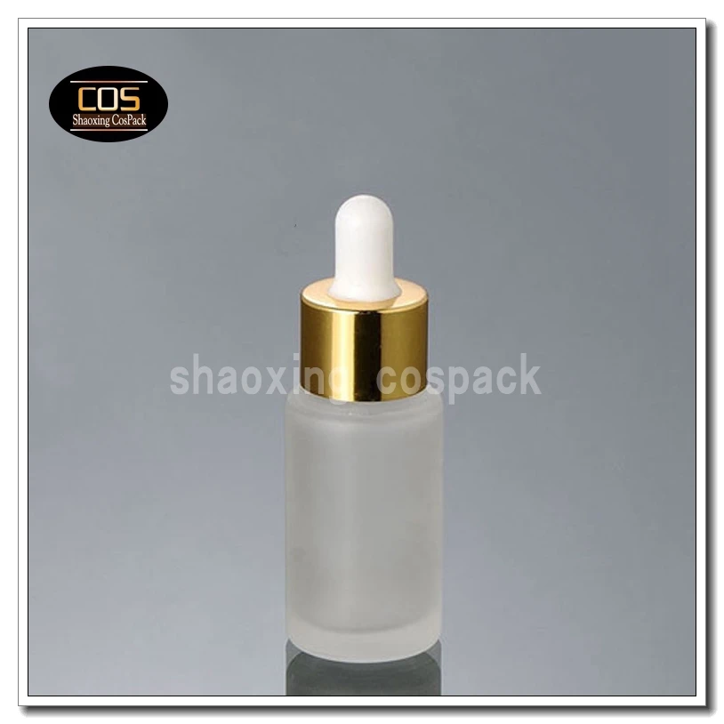 

DB26-20ml glass dropper bottles manufacturers, 0.67oz glass bottles with gold shell droppers, glass dropper bottles wholesale