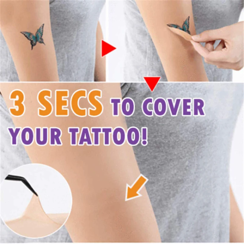 5 Pack Breathable Tattoo & Flaw Concealing Tape,  Scars Flaw Cover UP Tape Stickers,Tattoo Covers and Skin Shields Cover Up Tape image 4