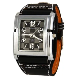 Fashion Brand Wide Leather Women Gift Watch Ladies Quartz Casual Womage Relogio Feminino Square Dial Fashion Sports Wrist watch