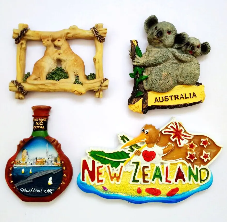 Hot Sale New Zealand Tourism Souvenirs 3D Resin Fridge Magnets Home Decoration Refrigerator Magnetic Stickers Gift