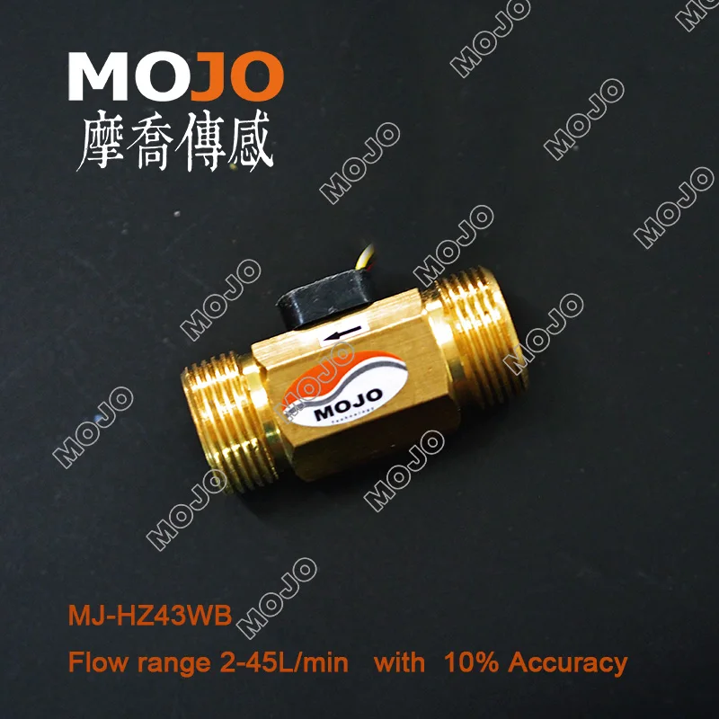 MJ-HZ43WB DN20 G3/4''Copper Hall Effect Liquid Water Flow Sensor Switch Flow Meter