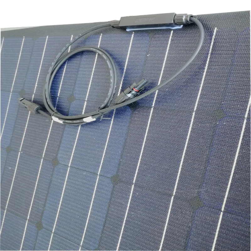 Black Flexible Solar Panel ETFE 150W 24v Battery Charger With 48pcs Monocrystalline Solar Cell