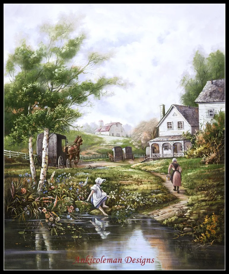 

Needlework for embroidery DIY French DMC High Quality - Counted Cross Stitch Kits 14 ct Oil painting - A New Day