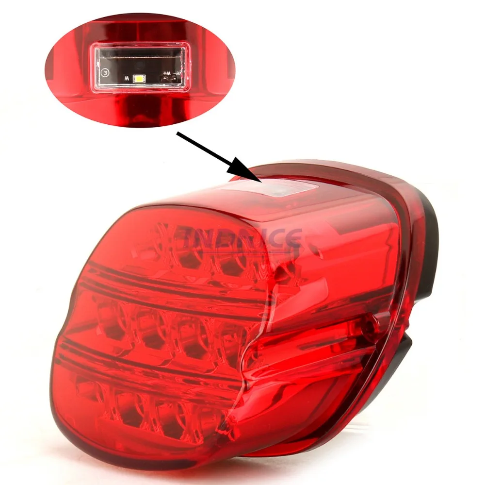 Motor smoke Red Lens LED Brake Tail Light for harley FLHRC tail light FXSTS LED Tail Lights for FLHTC FLHTCU FLHTK FLTRU Touring