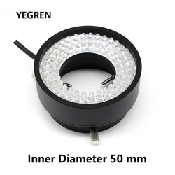 Industrial Camera CCD Vision Light Source Inner Diameter 50 mm 96 LED Ring Lamp Adjustable Brightness Microscope Illumination