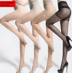 2019 Hot Sale Women's Long Stockings Silk Ultra Sheer Summer High Elastic Tights Pantyhose Black Beige Coffee Grey