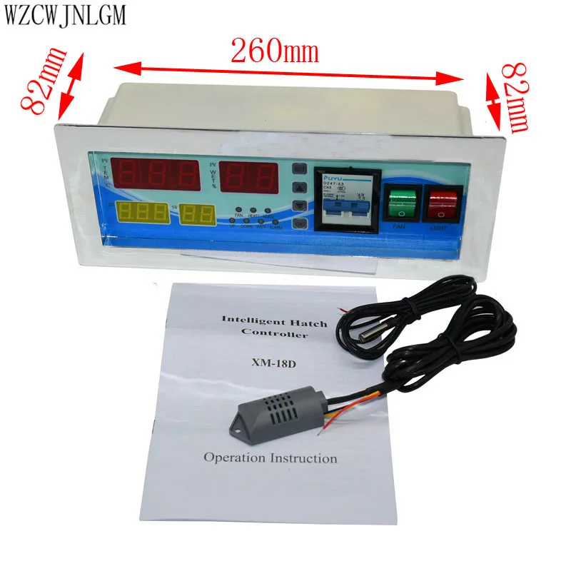 Full automatic egg incubator Controller XM-18D Thermostat with Temperature Humidity Sensors for sale 1set