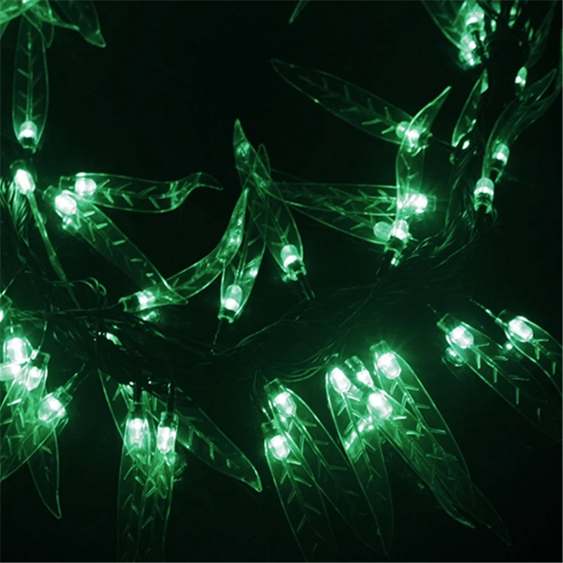 10M String LED Green Leaf Decorative String Fairy Lights for Bedroom Home Party Christmas Tree,EU Plug H-23