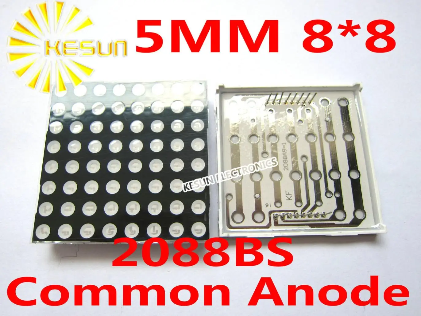 

50PCS x 5MM 8X8 Red Common Anode/Cathode 60*60 LED Dot Matrix Digital Tube Module 2088BS 2088AS LED Display Module Light Beads