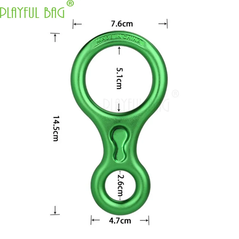 35KN New outdoor climbing 8 ring  equipment slower protector descender Aerial work apply for 8-13mm rope ZL52