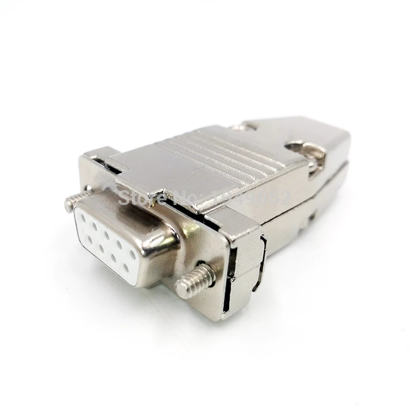 DB9 VGA Plug D type connector metal case gold plated brass contactor 2 row 9pin port socket female Male adapter