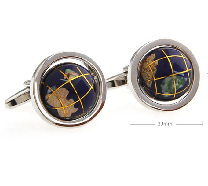 iGame Fashion Cufflinks Wholesale & Retail Novelty Functional Rotatable Globe Design Quality Brass Material Cuff Links