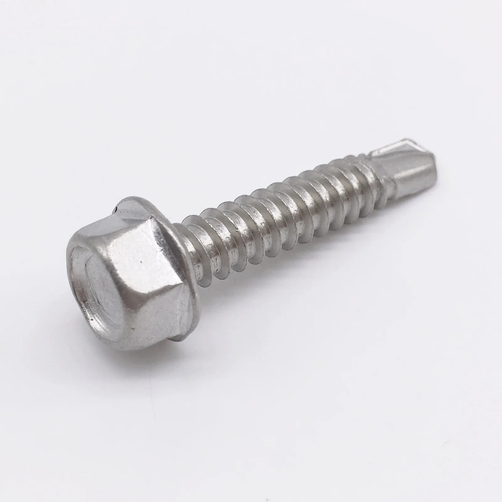 Wkooa M5.5 Roofing Screws Tapping Screw Self Drilling Sheet Metal Hex Washer Head Screws Stainless Steel 410