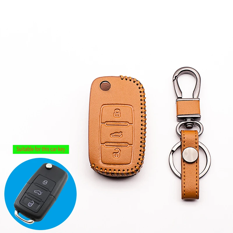 Hot sale Exquisite handmade leather key case For Volkswagen for Skoda Octavia A5 Fabia Rapid Superb Citigo Yeti remote control