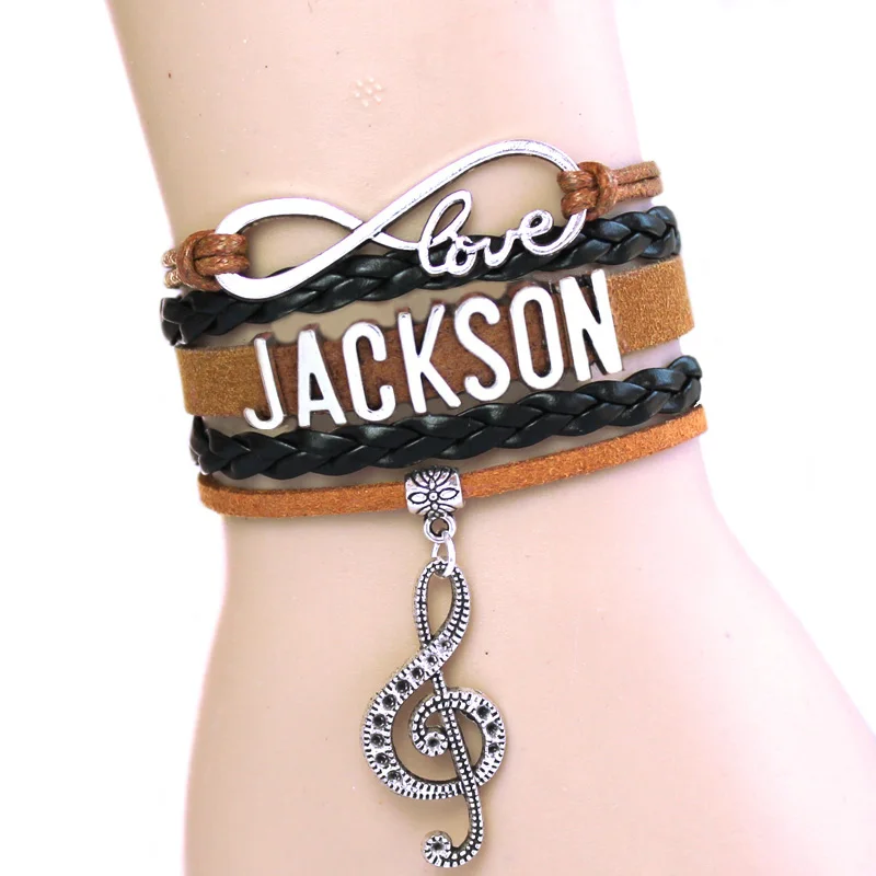 NEW ARRIVED Infinity Bracelet Love Michael JACKSON Music Charm Bracelet Singer Bracelet The Artist Bracelet