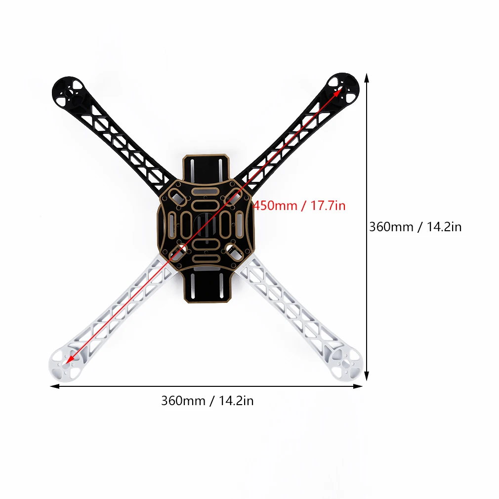 F450 multi-copter zestaw quadcopter rama QuadX Quad multicoptera KK MK MWC kolor ramienia opcjonalnie