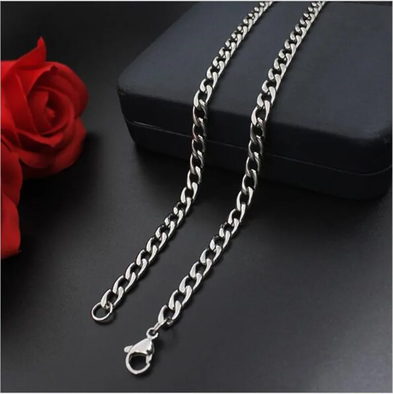 Wholesale Cheap 4MM Stainless Steel NK Figaro Chain Necklace Length 50CM/55CM/60CM/70CM Fashion Cool Party Jewelry For Men