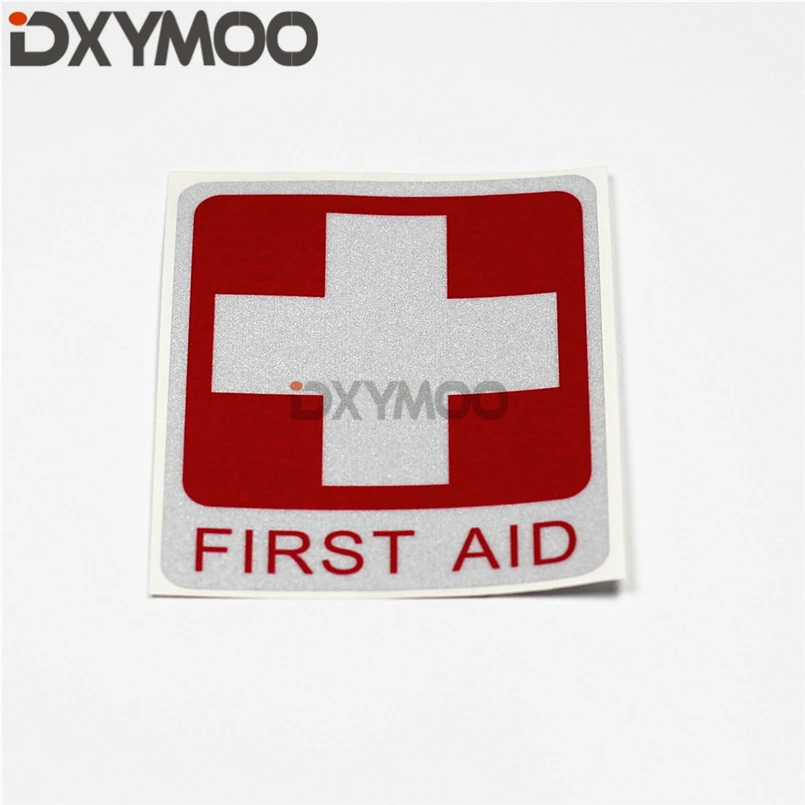 Car Styling Decals Emergency First Aid Kit Safety Sign Sticker Decal Notebook Laptop DIY Sticker Bumpers 3M