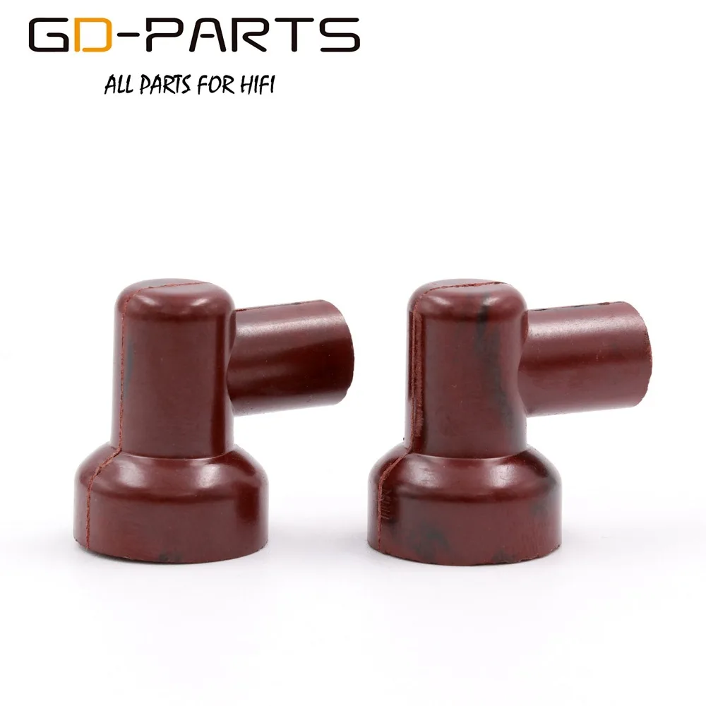 GD-PARTS brązowe bakelitowe nakładki na rurki próżniowe płyta anodowa nakładki na uchwyty kapelusz dla FU29 FU32 829 832 rurki próżniowe 2 sztuk