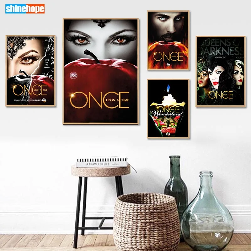 Custom once upon a time Poster Canvas Poster 30X45cm,40X60cm Art Home Decoration Cloth Fabric Wall Poster Print Silk Fabric