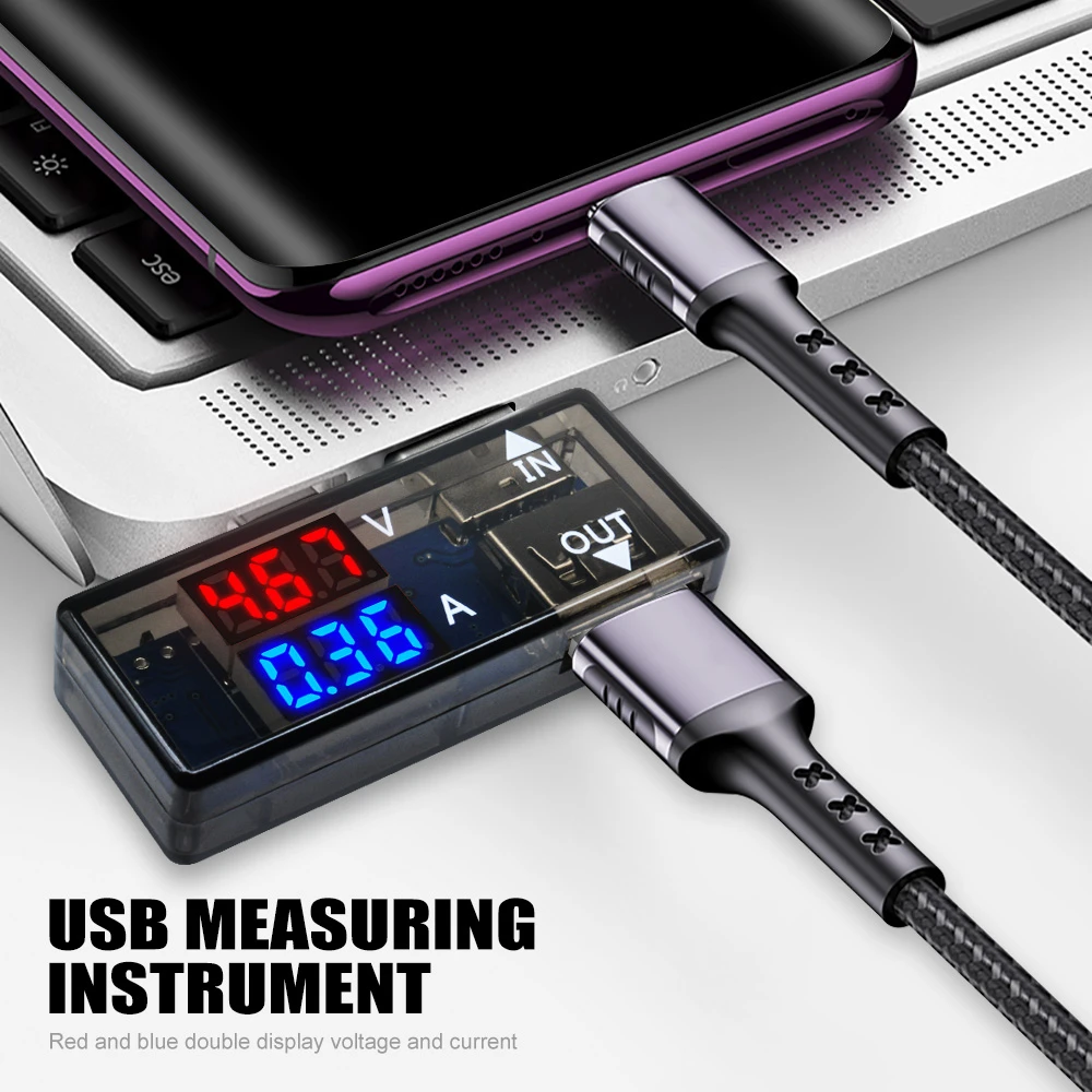 USB LED ดิจิตอลโวลต์มิเตอร์แอมป์มิเตอร์เครื่องทดสอบ USB เครื่องทดสอบแรงดันไฟฟ้าปัจจุบันเครื่องตรวจจับสีแดงสีน้ำเงินแสดงผลแบบคู่ DC 12V 3A