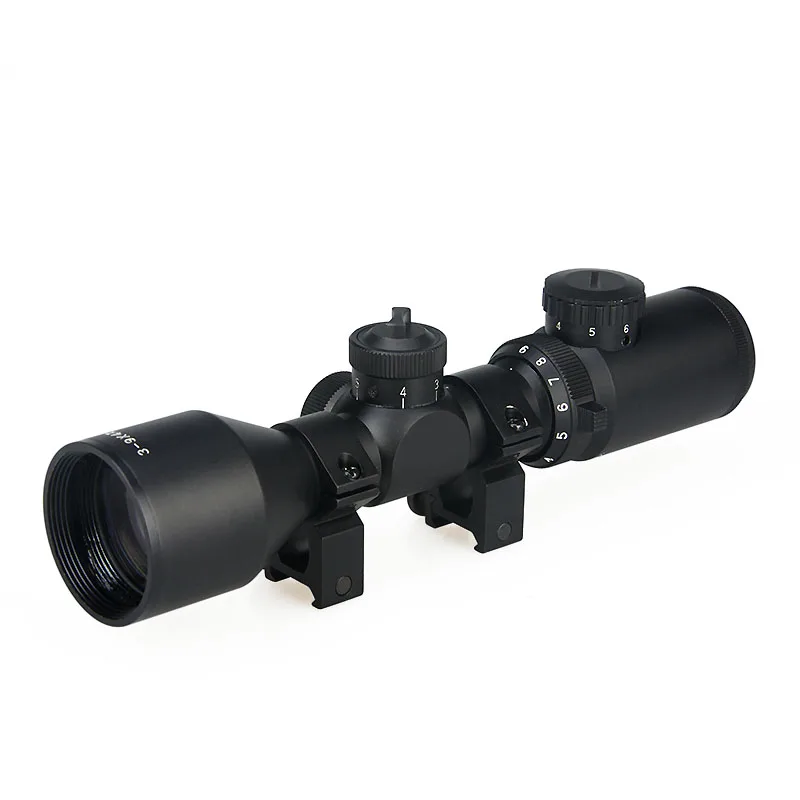 Imagem -02 - Acessórios Táticos Ppt 3-9x42 Ótica Vermelha Escopo Rifle com Suporte para Escopo 20 mm Capas de Escopo para Caça