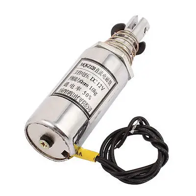 MQ8-Z12B DC 12V/DC24V 1kg Force Wired Plunger Spring Pull Type Solenoid Electromagnet