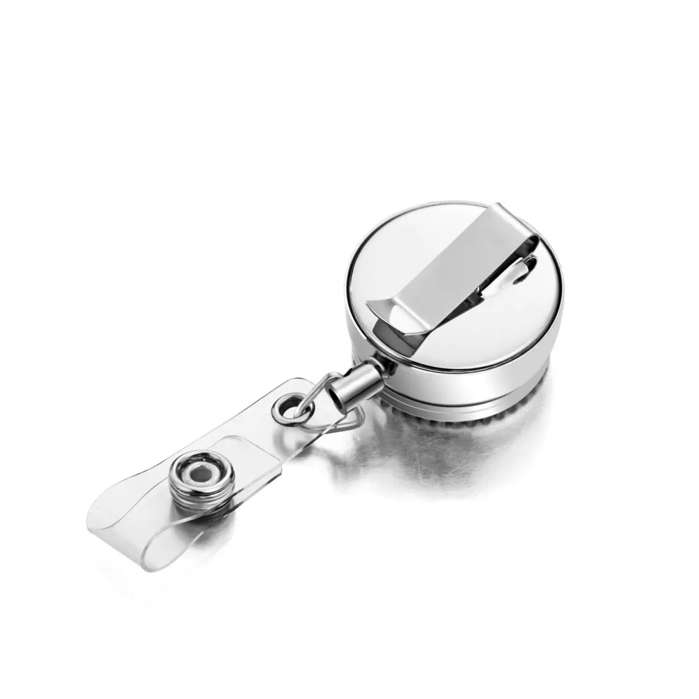 Top selling Stainless steel floating locket pendant retractable badge holder