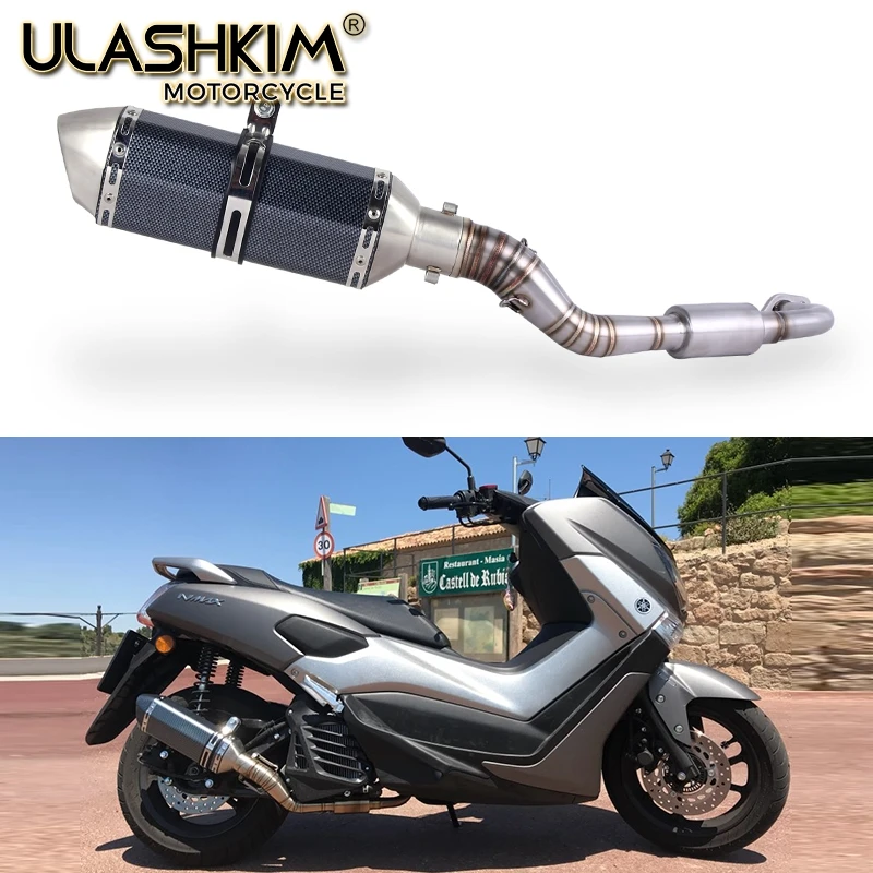 

Motorcycle Exhaust Slip On Full System Modified Front Middle Link Pipe Muffler For YAMAHA NVX155 Aerox155