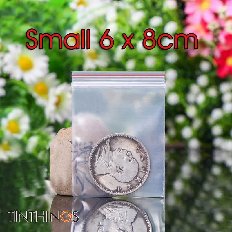 6x8cm Ziplock Plastic Bags Jewelry Small Ziplock Bag Candy Food Packaging Zip Lock Bags Clear Compressed  Dustproof Reclosable