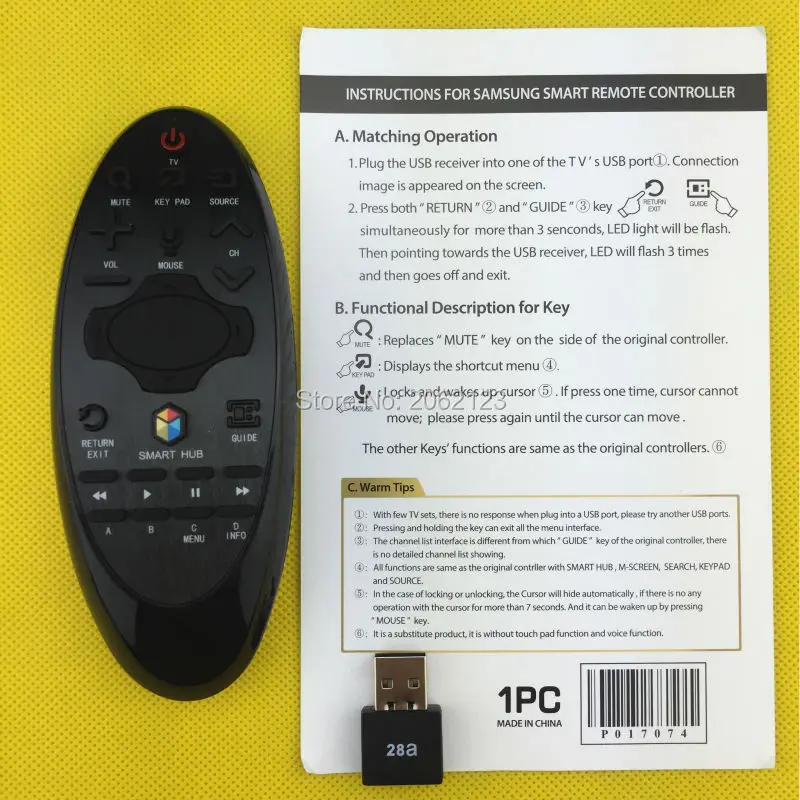 Replacement Remote Control for Samsung Smart TV RMCTPH1AP1