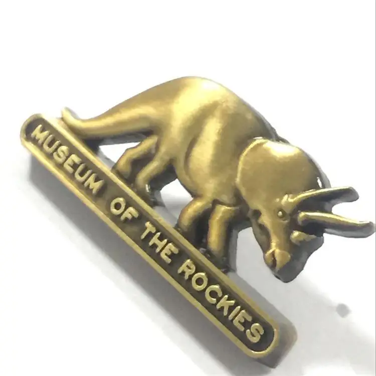 

Custom Metal Museum Souvenir Badge Bronze Animal Badges