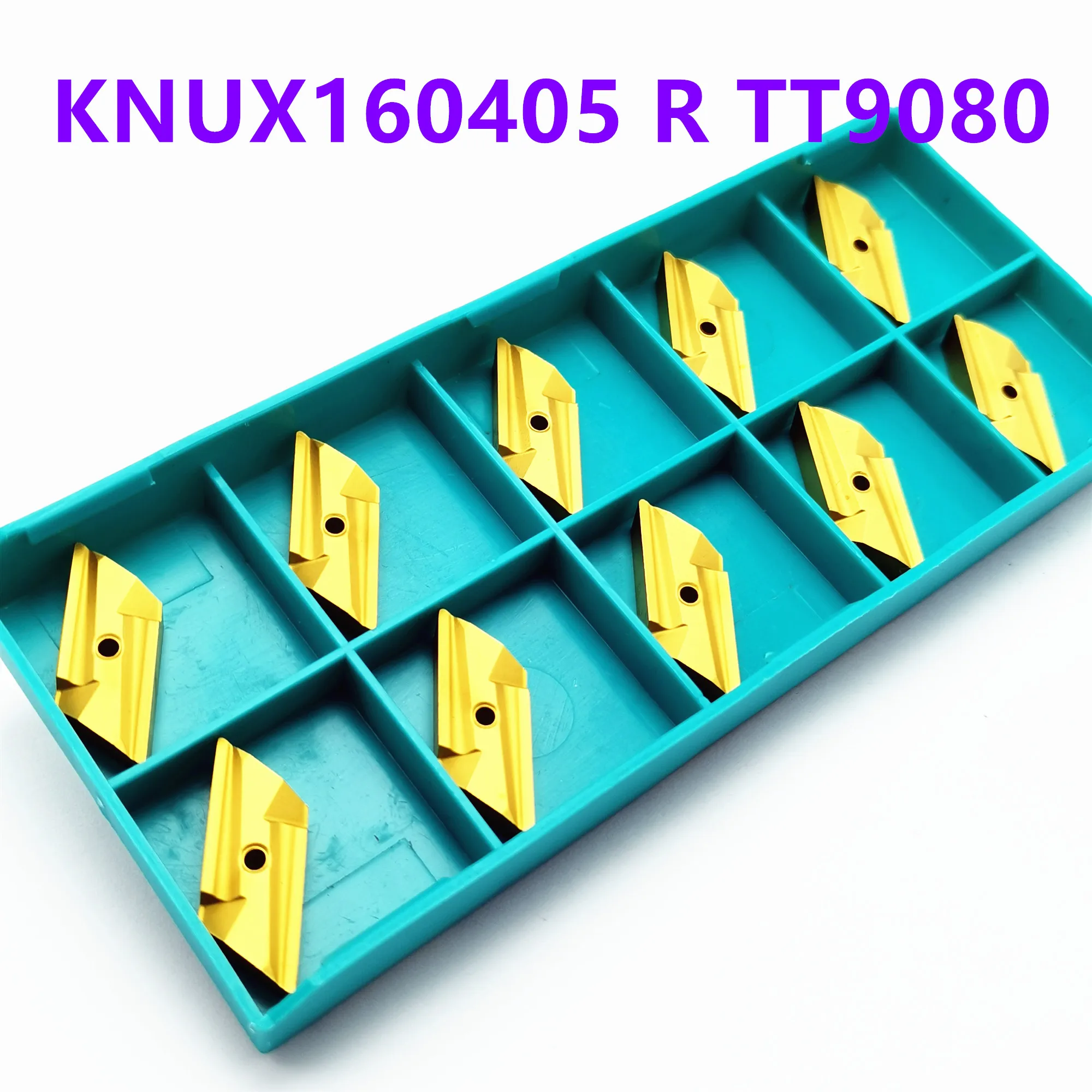 Alat CNC Pemotong Bubut Karbida Tungsten KNUX160405R TT9080 Alat Pemutar Sisipan Karbida KNUX 160405 R KNUX