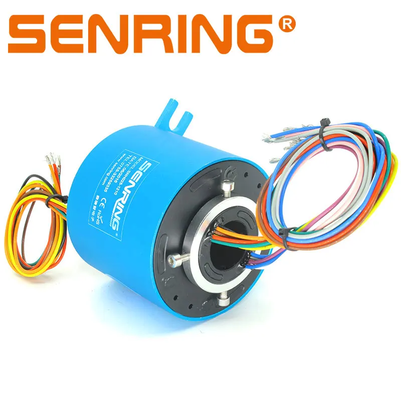 Hole Bore Slip Ring Conductive Sliprings with Hole Size 25.4mm OD86mm 2A/10A Signal Current for 02/04/06/12 Circuits/Wires