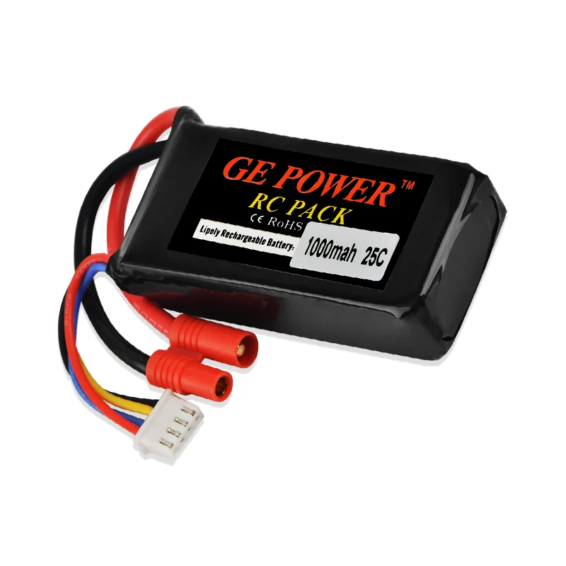 GE Power Rc Lipo Battery 11.1V 1000mAh 25C 3S Lipo Battery With 3.5MM Banner Connect for Walkera Master CP HM-Master CP-Z-27