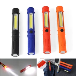 Lampe de poche LED COB en plastique, torche parfaite Portable avec Clip magnétique pour le Camping et le Sport en plein air