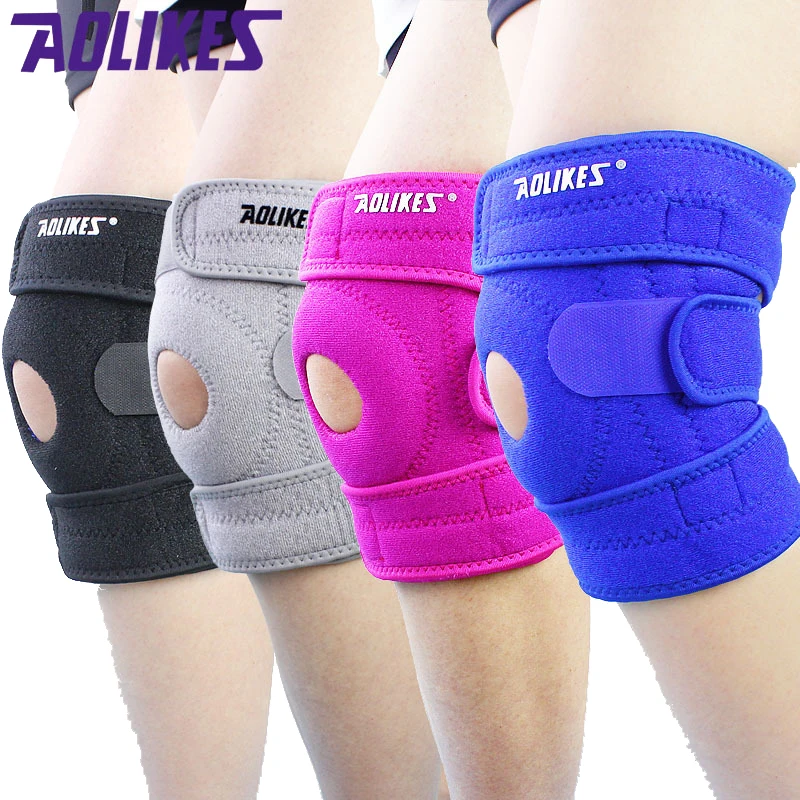 AOLIKES 1 pair knee pads for cycling mountaineering Meniscus injury protetor de joelho support Sports kneepad rodilleras brace