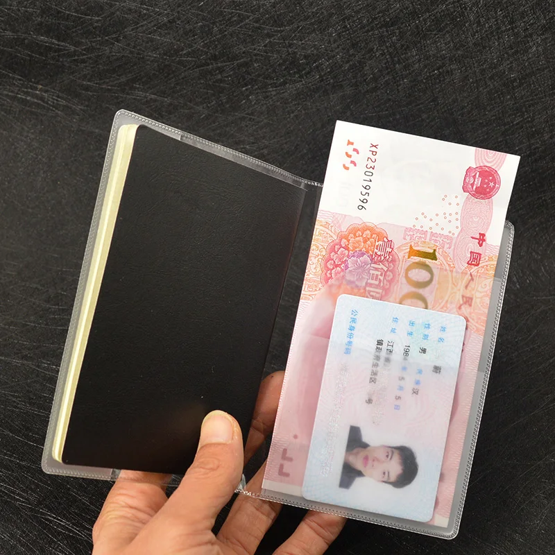 Transparent Passport Cover Wallet PVC Waterproof Dirt Pasport Holder Women Travel Passaporte Credit ID Card Holder Organizer Bag